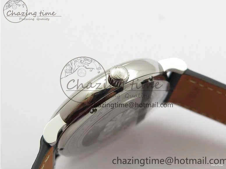 MIROTIME 0501 Portofino 37mm SS V7F 1:1 Best Edition Gray Dial on Black Leather Strap A Practical 7094